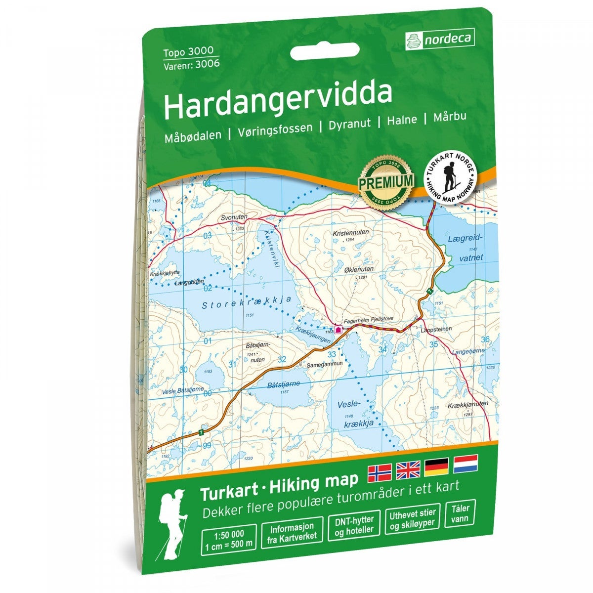 Hardangervidda 1:50 000 - Topo 3000