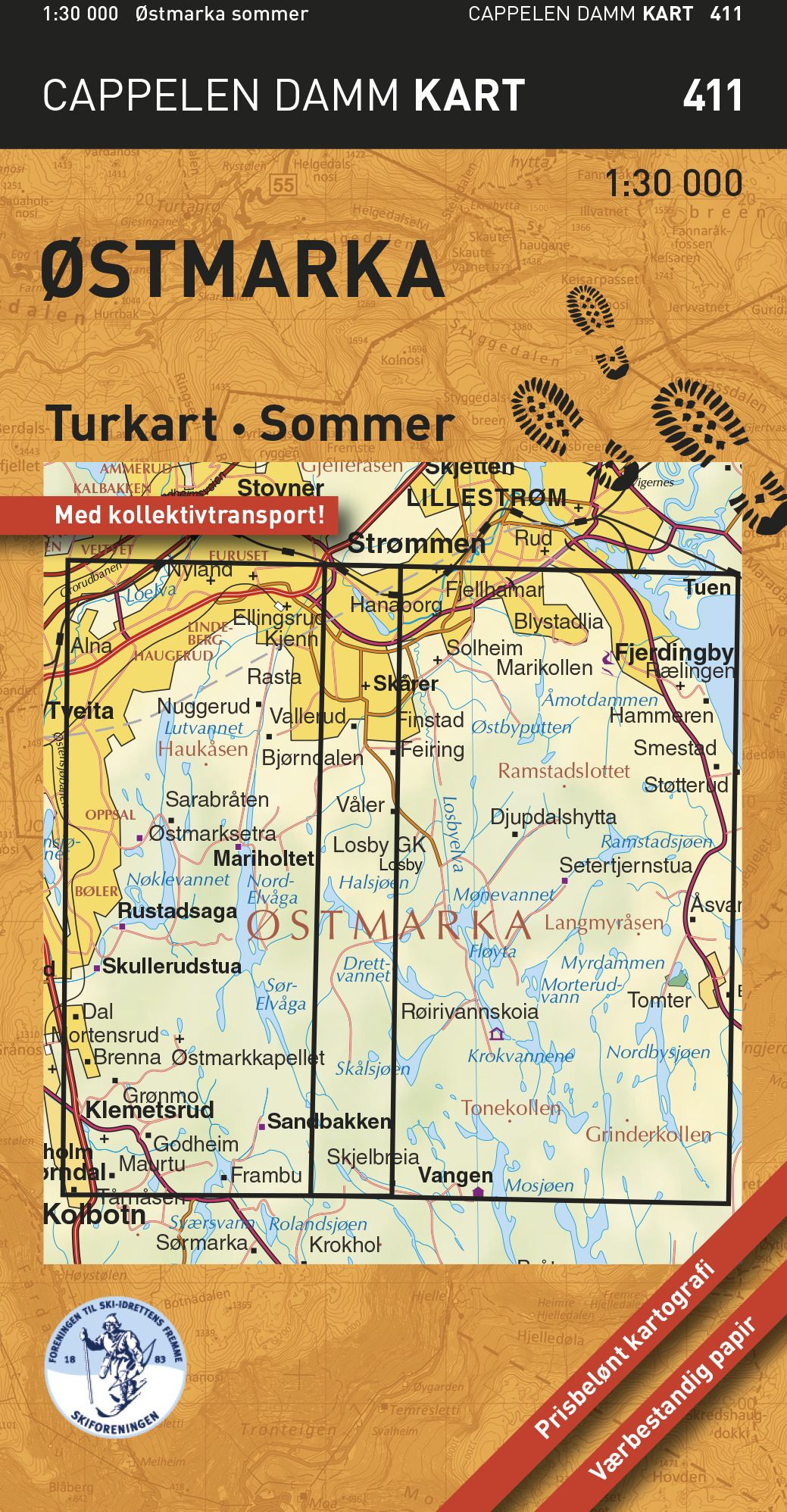 Østmarka sommer turkart - turkart - sommer