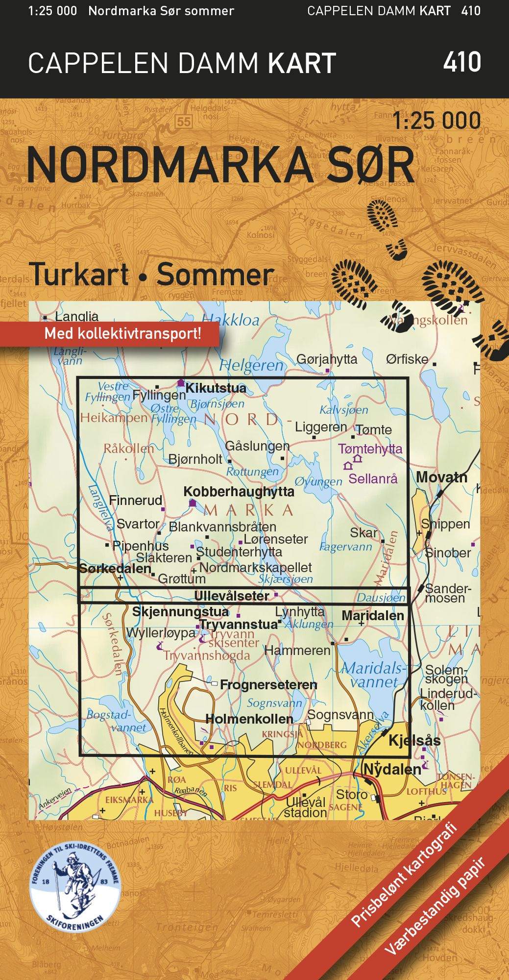Nordmarka sør - turkart, sommer