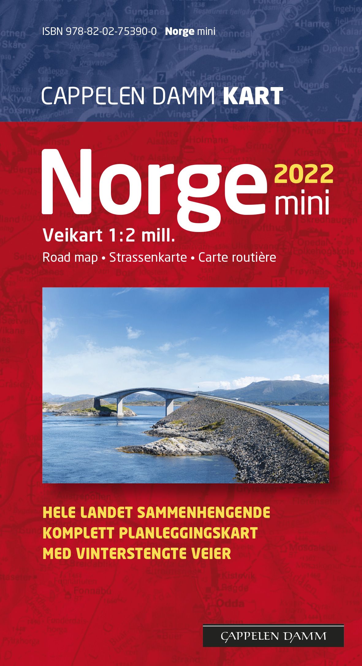 Norge mini 2022 - veikart = road map = Strassen Karte = carte routiére