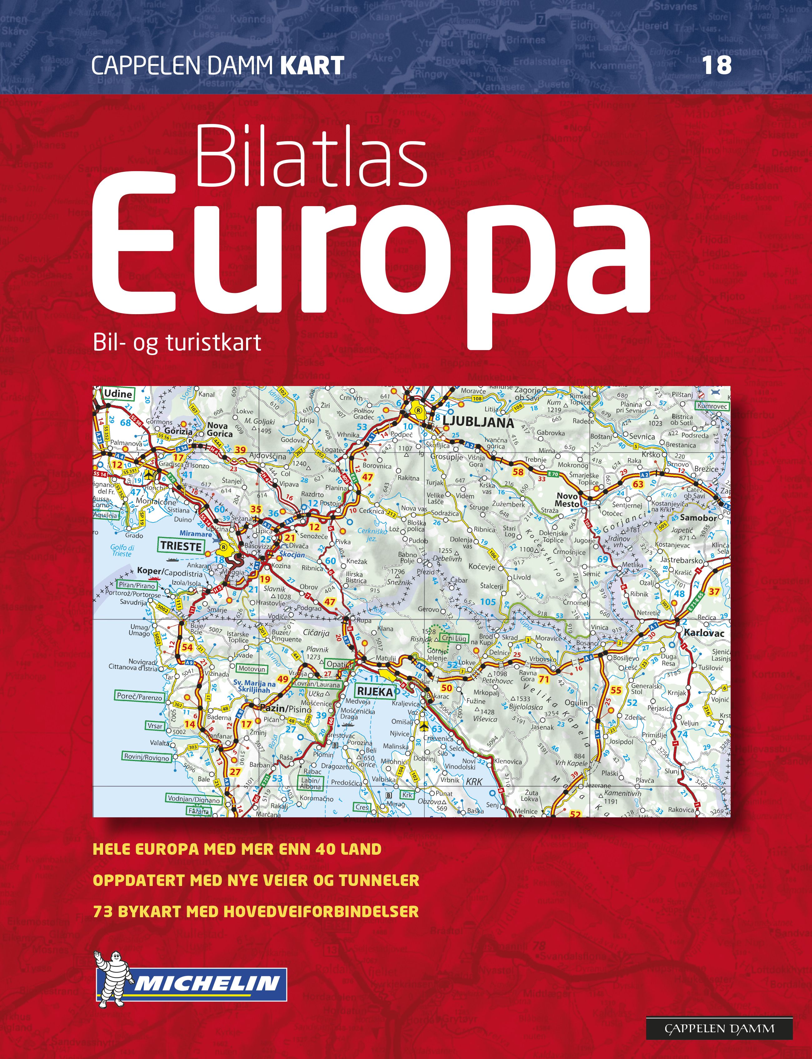 Bilatlas Europa - bil- og turistkart