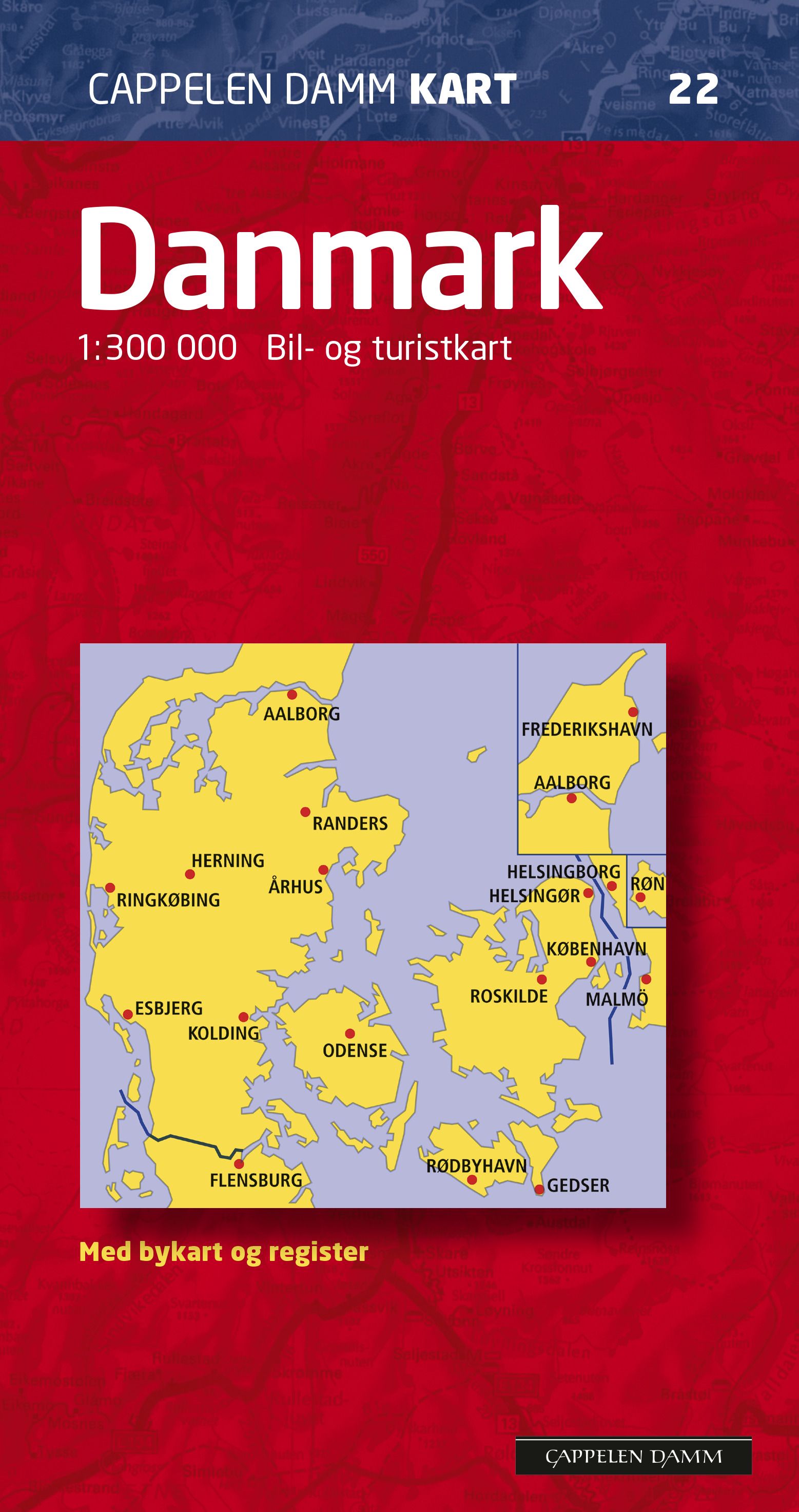 Danmark - bil- og turistkart