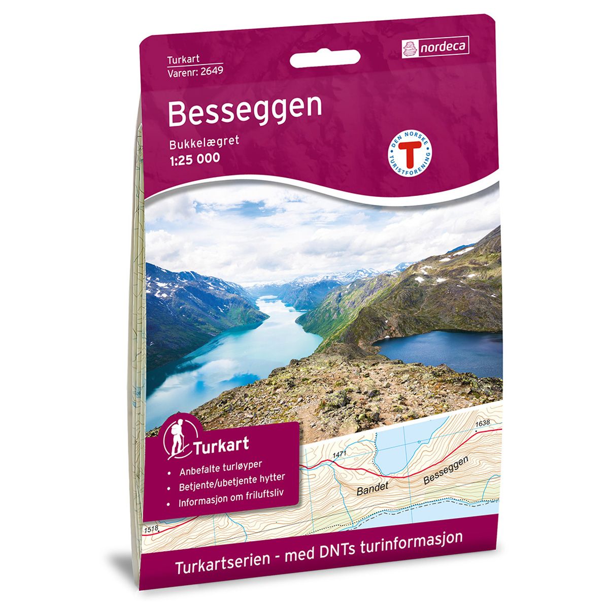 Besseggen - Turkart 1: 25 000