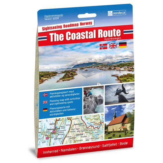 The Coastal Route / Kystriksvegen 1:250 000 - Bilguide for aktiviteter, attraksjoner og severdig