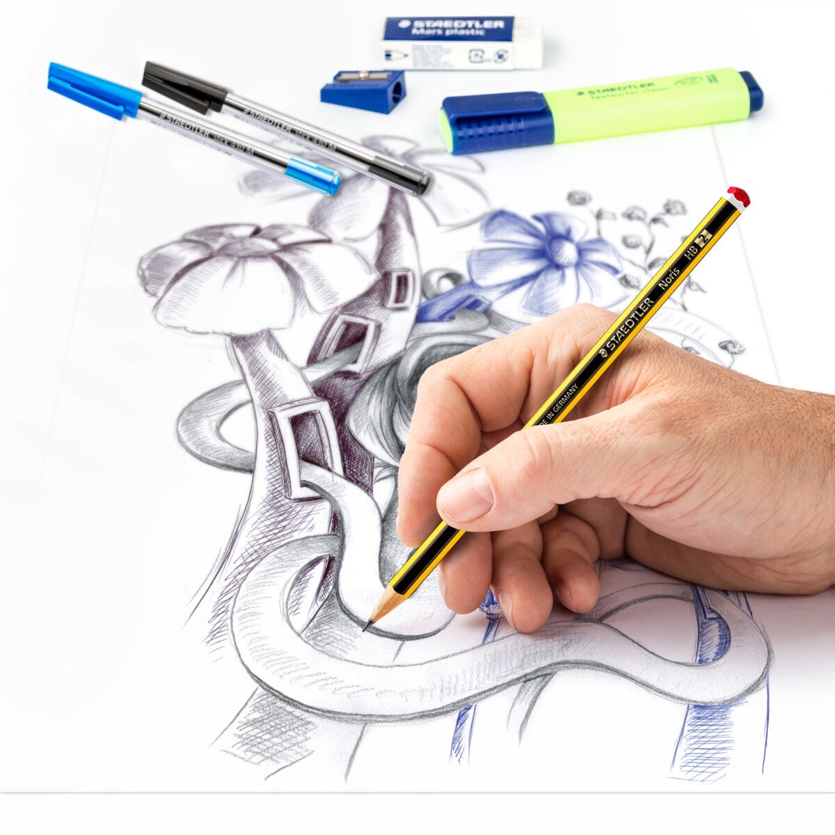 Skrivesett Staedtler 8 deler - .