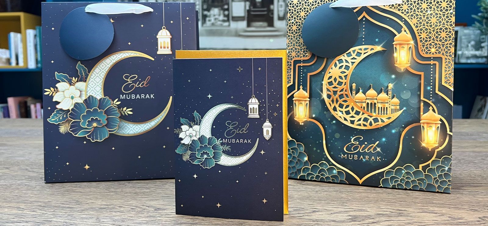 Flotte eid-kort med matchende gaveposer!