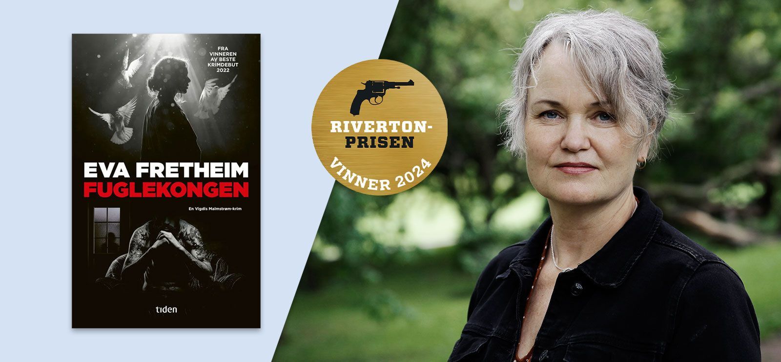 Årets beste krim: Eva Fretheim er vinner av Rivertonprisen 2024! Foto: Anna Julia Granberg