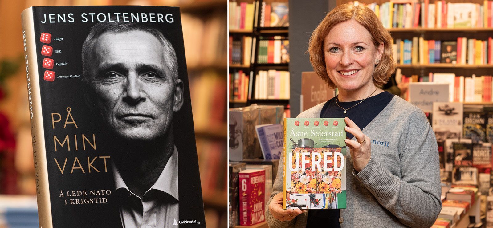 Jens Stoltenberg og Åsne Seierstads bøker er årets gavefavoritter! Foto: Arild Danielsen / Schibsted Partnerstudio