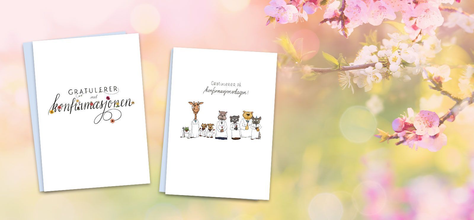 Et vakkert kort gjør konfirmasjonsgaven komplett!