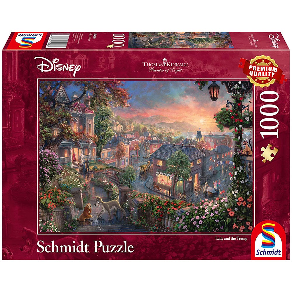 Puslespill Schmidt 1000 Kinkade Lady And The Tramp