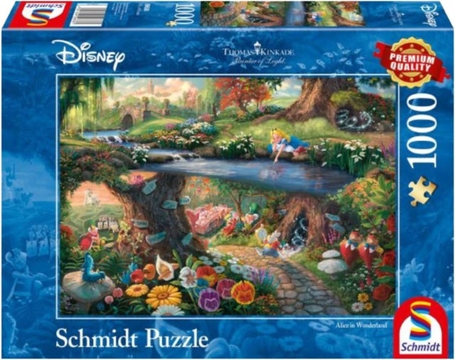 Bilde av Disney - Alice In Wonderland By Thomas Kinkade 1000 Piece Schmidt Puzzle