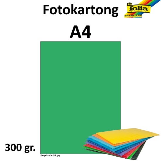 Fotokartong A4 300G Smaragdgrønn