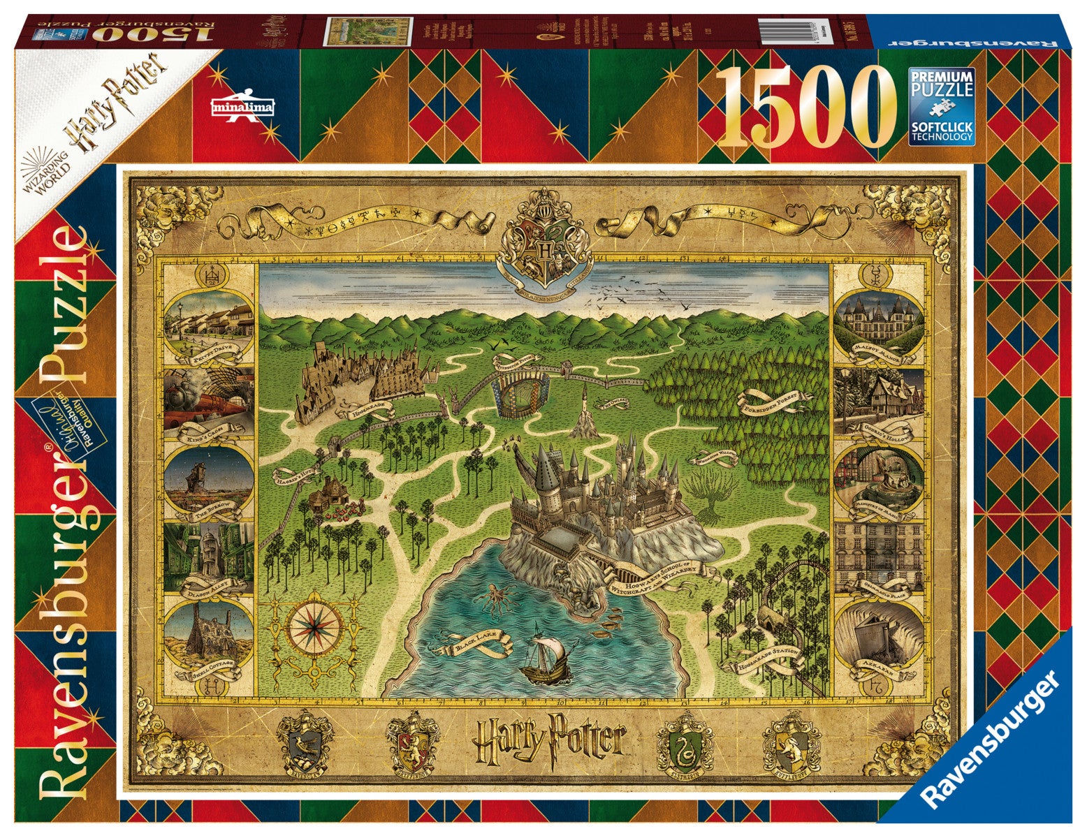 Bilde av Puslespill 1500 Galtvort Kart Ravensburger