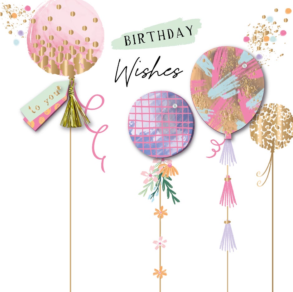Bilde av Kort Spot Birthday Balloons