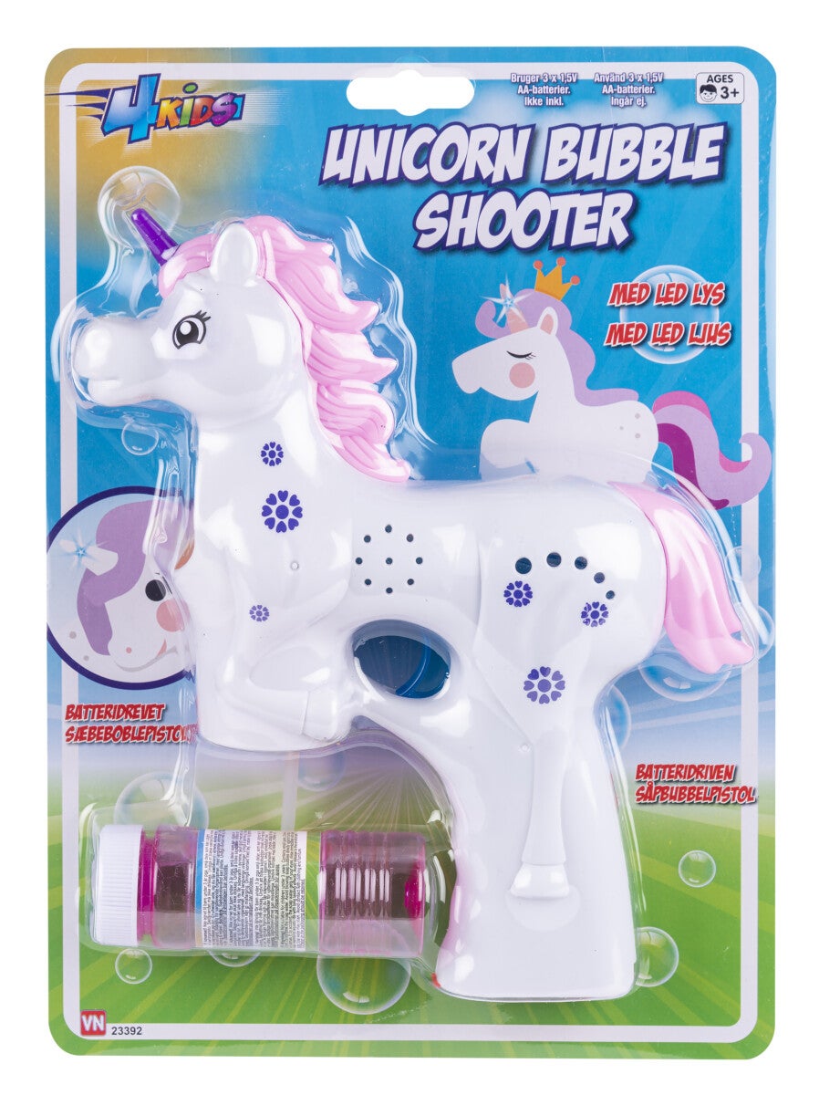 Unicorn Såpeboblemaskin Lys Batteridrevet
