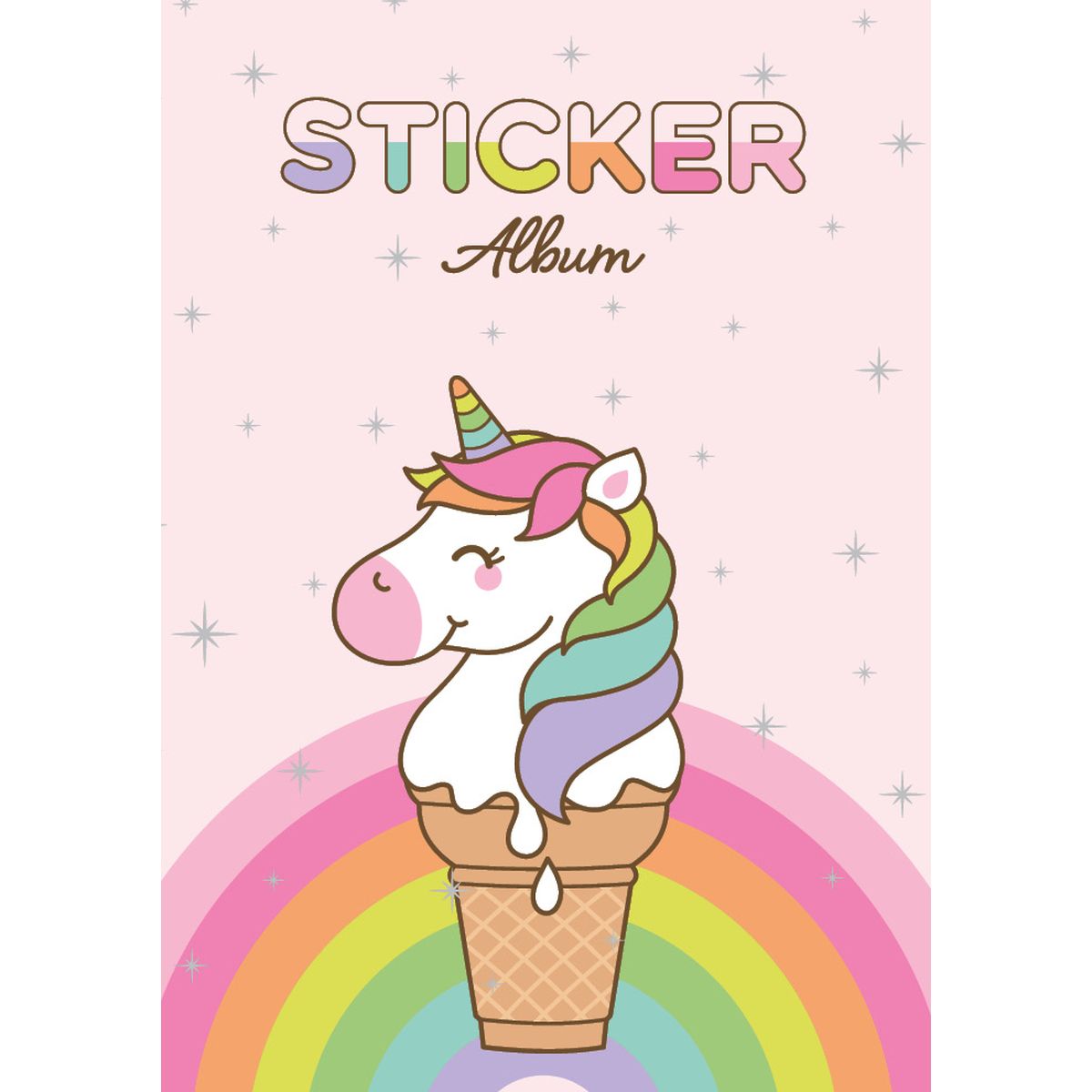 Bilde av Stickersalbum 14,5x21cm Unicorn