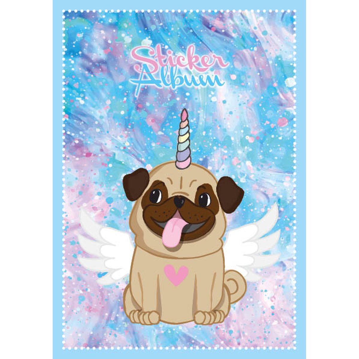 Bilde av Stickersalbum 14,5x21cm Unicorn Dog