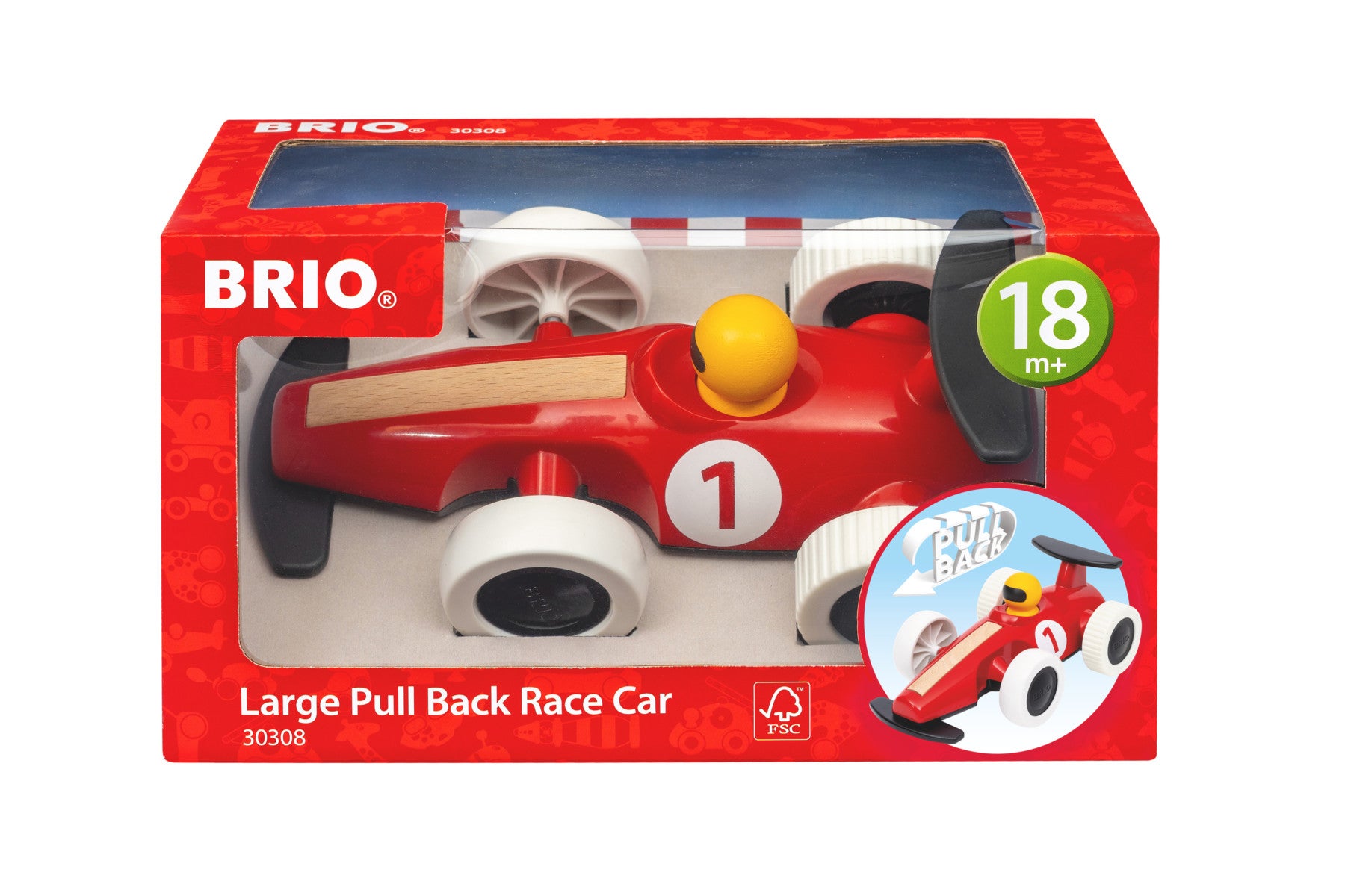 Bilde av Leke Brio Large Pull Back Race Car