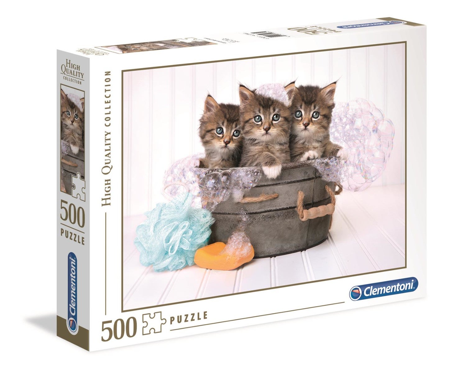Bilde av Puslespill 500 Kittens And Soap Clementoni