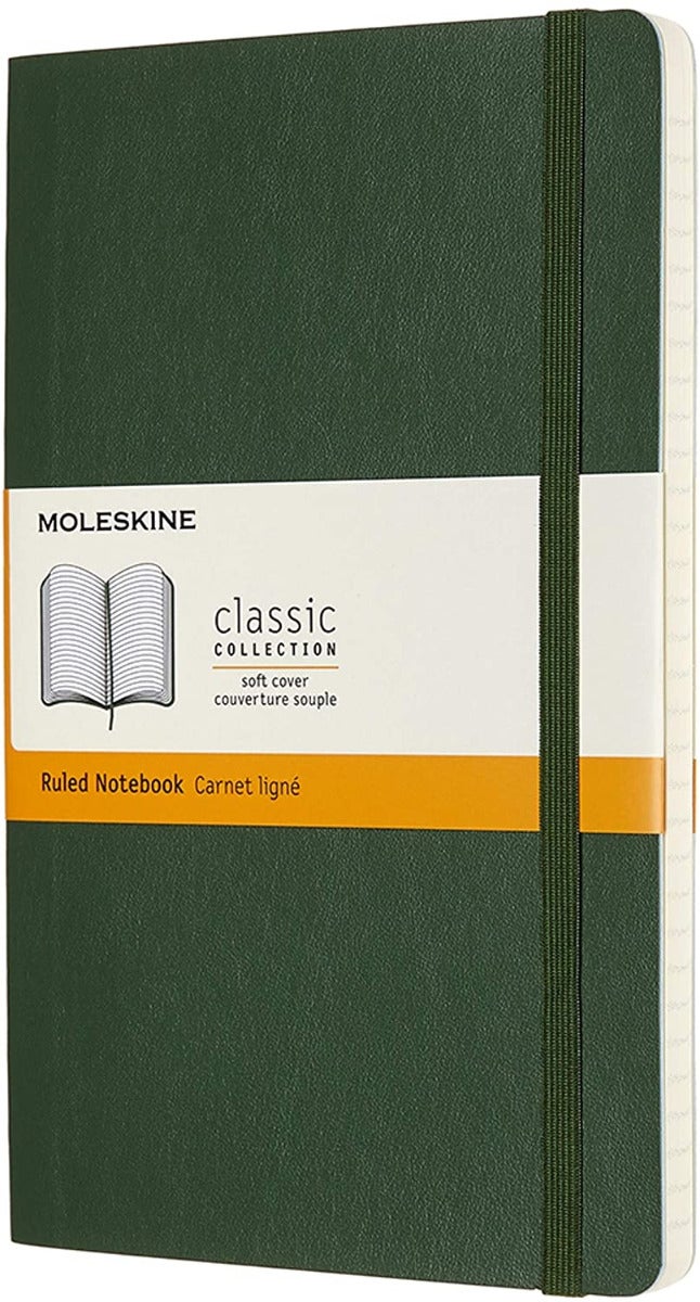 Moleskine Notatbok Linjert Myrtle Green Soft Large