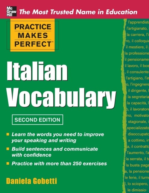 Bilde av Practice Makes Perfect Italian Vocabulary Av Daniela Gobetti