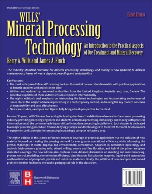 Bilde av Wills&#039; Mineral Processing Technology Av Barry A. (senior Partner Mei Cornwall Uk) Wills, James Ph.d. (mcgill University Montreal Canada) Finch