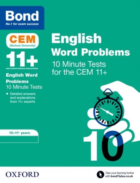 Bilde av Bond 11+: Cem English Word Problems 10 Minute Tests: Ready For The 2024 Exam Av Michellejoy Hughes