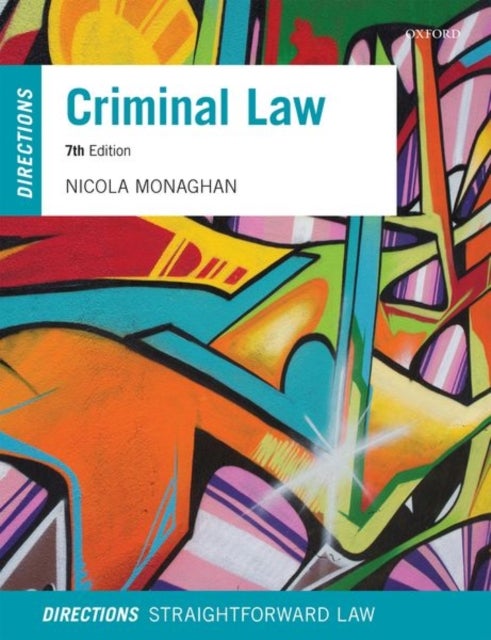 Bilde av Criminal Law Directions Av Nicola (principal Lecturer In Law Unive Monaghan