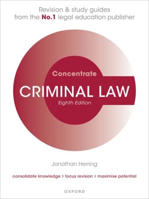 Bilde av Criminal Law Concentrate Av Jonathan (professor Of Law Professor Of Law Exeter College University Of Oxford) Herring