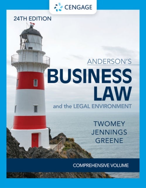 Bilde av Anderson&#039;s Business Law &amp; The Legal Environment - Comprehensive Edition Av David (boston College) Twomey, Marianne (arizona State University)