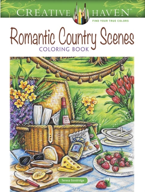 Bilde av Creative Haven Romantic Country Scenes Coloring Book Av Teresa Goodridge