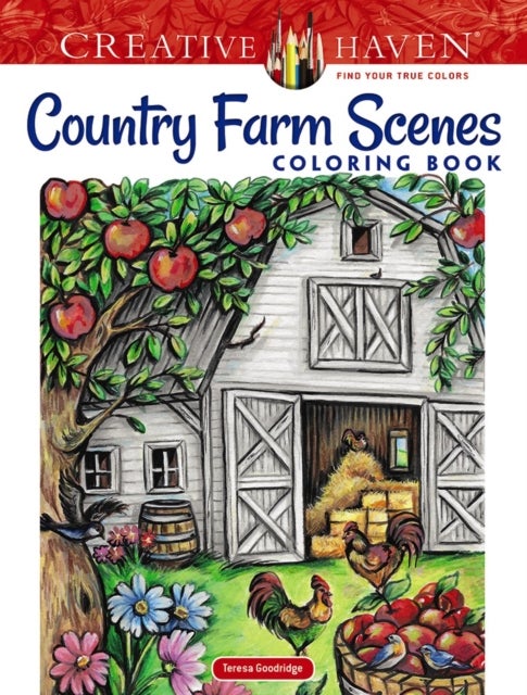 Bilde av Creative Haven Country Farm Scenes Coloring Book Av Teresa Goodridge