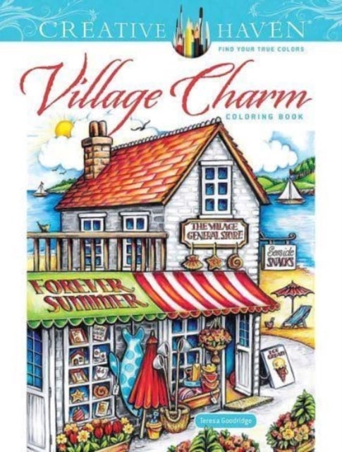 Bilde av Creative Haven Village Charm Coloring Book Av Teresa Goodridge