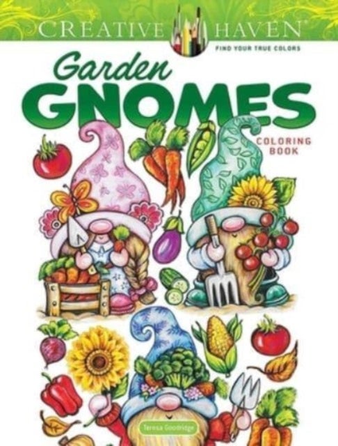 Bilde av Creative Haven Garden Gnomes Coloring Book Av Teresa Goodridge