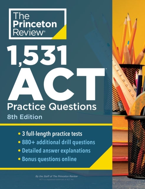 Bilde av 1,531 Act Practice Questions, 8th Edition Av Princeton Review