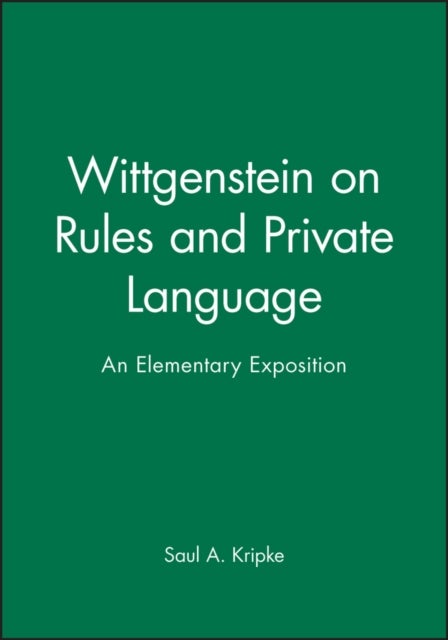 Bilde av Wittgenstein On Rules And Private Language Av Saul A. Kripke
