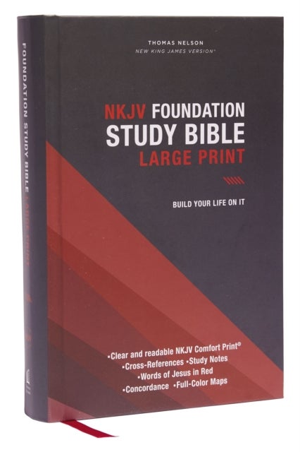 Bilde av Nkjv, Foundation Study Bible, Large Print, Hardcover, Red Letter, Thumb Indexed, Comfort Print Av Thomas Nelson