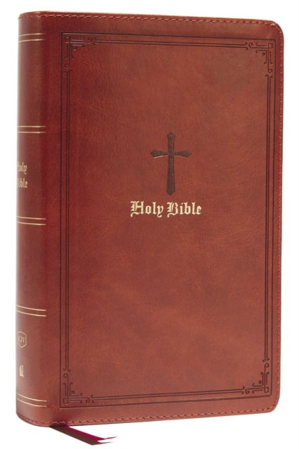 KJV Holy Bible: Large Print Single-Column with 43,000 End-of-Verse Cross References, Brown Leatherso