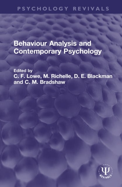 Bilde av Behaviour Analysis And Contemporary Psychology