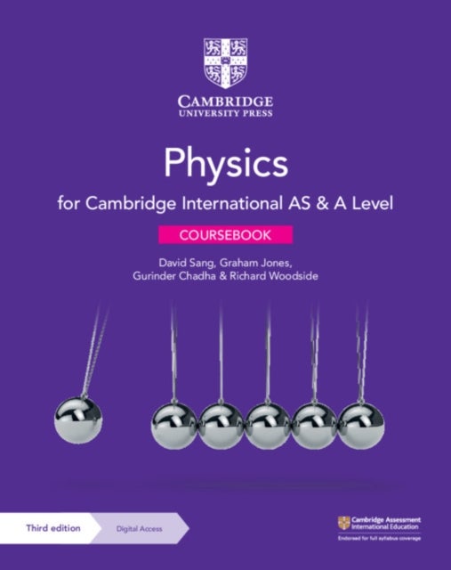 Bilde av Cambridge International As &amp; A Level Physics Coursebook With Digital Access (2 Years) 3ed Av David Sang, Graham Jones, Gurinder Chadha, Richard Wo