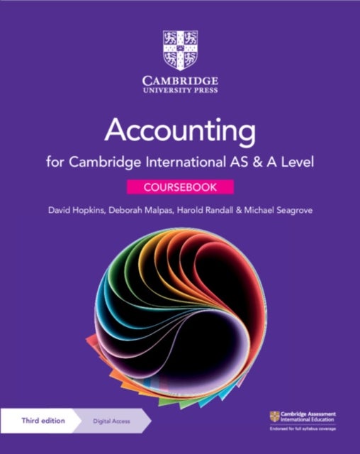 Bilde av Cambridge International As &amp; A Level Accounting Coursebook With Digital Access (2 Years) Av David Hopkins, Deborah Malpas, Harold Randall, Michael