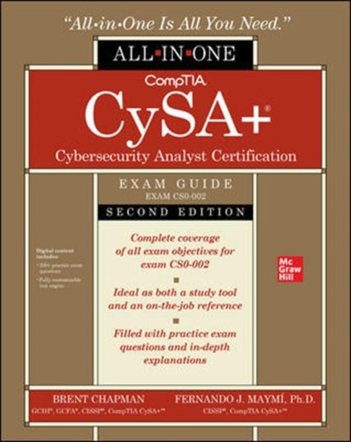 Bilde av Comptia Cysa+ Cybersecurity Analyst Certification All-in-one Exam Guide, Second Edition (exam Cs0-00 Av Brent Chapman, Fernando Maymi