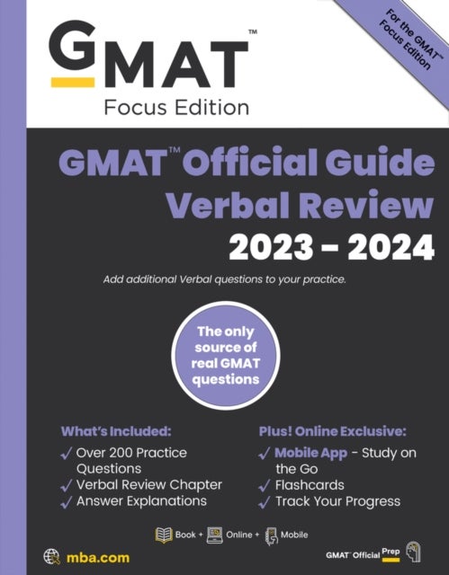 Bilde av Gmat Official Guide Verbal Review 2023-2024 Av Gmac (graduate Management Admission Council)