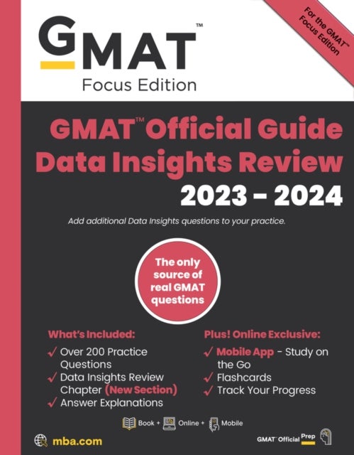 Bilde av Gmat Official Guide Data Insights Review 2023-2024 Av Gmac (graduate Management Admission Council)