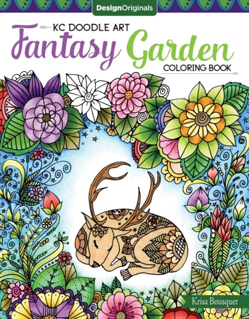 Bilde av Kc Doodle Art Fantasy Garden Coloring Book Av Krisa Bousquet