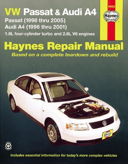 Bilde av Volkswagen Vw Passat (1998-2005) &amp; Audi A4 1.8l Turbo &amp; 2.8l V6 (1996-2001) Haynes Repair Manual (us Av Haynes Publishing