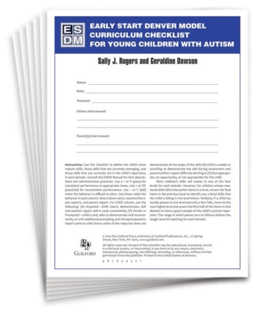 Bilde av Early Start Denver Model Curriculum Checklist For Young Children With Autism, Set Of 15 Checklists, Av Sally J. (uc Davis Medical Institute Sacramento