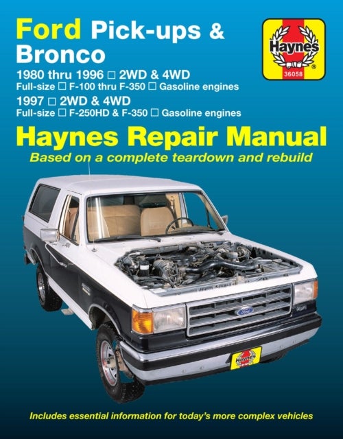Bilde av Ford Pick-ups F-100-f-350 &amp; Bronco (1980-1996) &amp; F-250hd &amp; F-350 (1997) Haynes Repair Manual (usa) Av Haynes Publishing