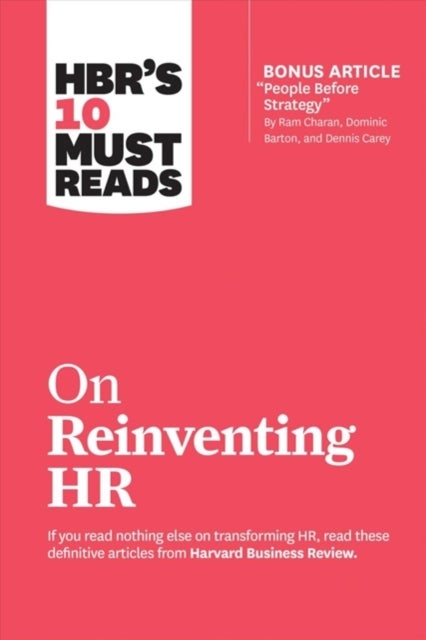 Bilde av Hbr&#039;s 10 Must Reads On Reinventing Hr (with Bonus Article &quot;people Before Strategy&quot; By Ram Charan, Do Av Harvard Business Review, Marcus
