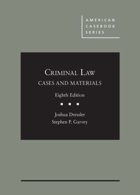 Bilde av Cases And Materials On Criminal Law Av Joshua Dressler, Stephen P. Garvey